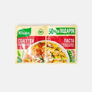 Смесь На второе Кнорр Спагетти Болоньезе 25г/Паста в соусе 24г 49г