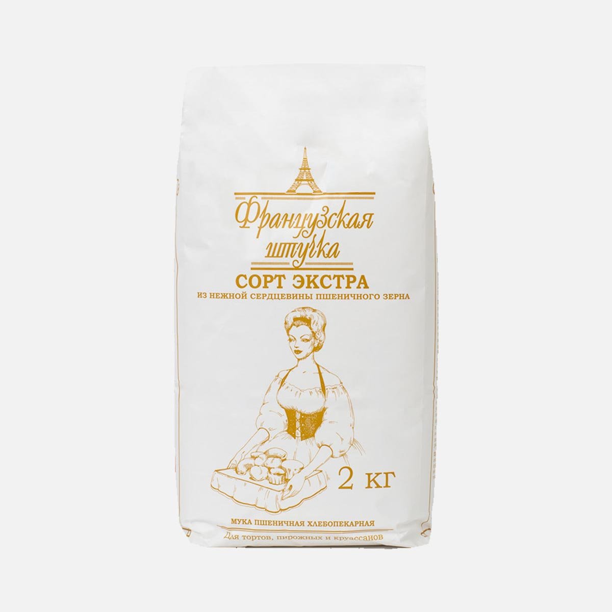 Мука Французская штучка пшеничная хлебопекарная Экстра 2кг Мука Французская штучка пшеничная хлебопекарная Экстра 2кг