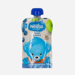 Пюре Нестле Яблоко/черника с 5мес дой/пак 90г