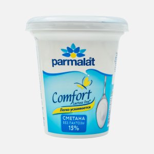 Сметана Пармалат Комфорт без лактозы 15% пл/ст 300г
