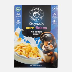 Хлопья Биолоджик.ТВ кукурузные без сахара без глютена веган 200г