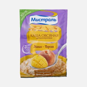 Каша Мистраль овсяная Манго-Персик цельнозерновая 40г