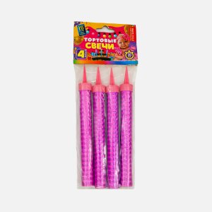 Свечи фонтаны д/торта Розовые искры 12см 30 сек роз плам пиротех состав