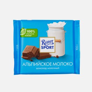Шоколад Риттер Спорт Альпийское молоко 100г