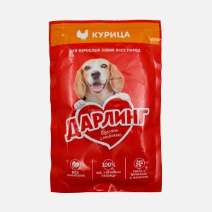Корм Дарлинг д/собак Курица в подливе пауч 75г