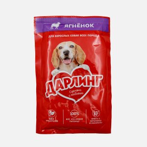 Корм Дарлинг д/собак Ягнёнок в подливе пауч 75г