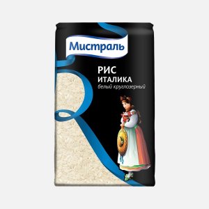 Рис Мистраль Италика круглозерный белый 500г