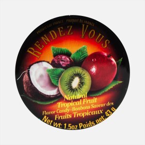 Леденцы Рандеву тропические фрукты ж/б 43г