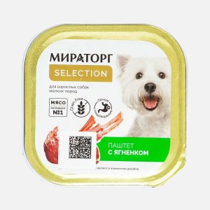 Корм Мираторг Селекшн д/взр соб Паштет с ягненком 100г