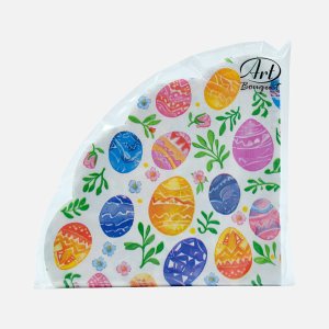 Салфетки Арт букет РондоАкварельные яйца 17*17*4см 3сл 12лист