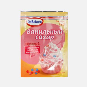 Ванильный сахар ДрБейкерс с красителем Розовый 8г
