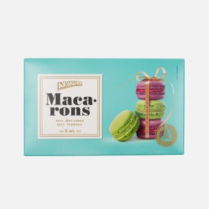 Пирожное Акульчев Макарон со вкусом фисташки/черники 96г