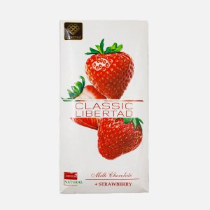 Шоколад Либертад Классик молочный с клубникой 80г
