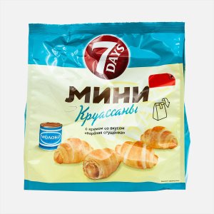 Круассаны 7Дейс Мини с кремом со вкусом вареная сгущенка 265г