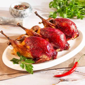 Перепелки в брусничном соусе вес