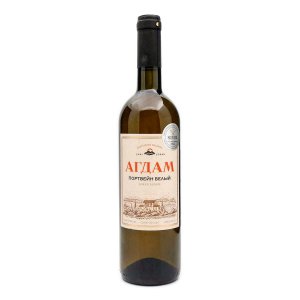 Вино Агдам Портвейн белый ликерное выдержанное крепленое 19% ст/б 0,75л
