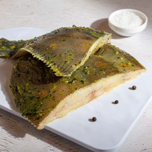 Камбала кусок в чесночном маринаде п/ф вес