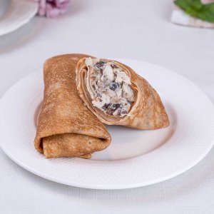 Блинчики с курицей и грибами вес