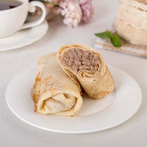Блинчики с мясом По-домашнему вес