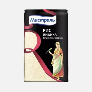 Рис Мистраль Индика длиннозерный белый пл/пак 500г