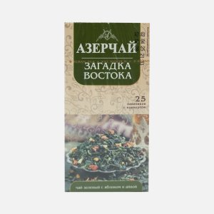 Чай Азерчай Загадка востока с яблоком и айвой зеленый 25пак*1,8г к/к 45г