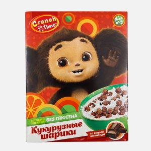 Завтрак Кранч Тайм Шарики кукурузные глазированные со вкусом шоколада к/к 170г