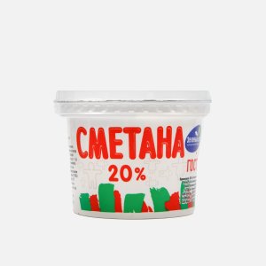 Сметана Зеленый луг 20% пл/ст 180г