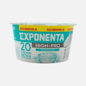 Продукт кисломолочный Экспонента Хай-Про натуральный обезжиренный без сахара 160г