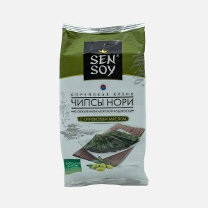 Чипсы Сэн Сой Нори из водоросли с оливковым маслом 4,5г