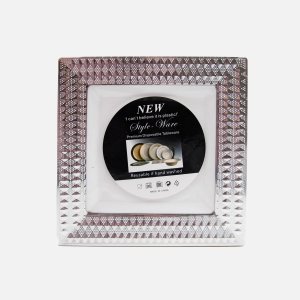 Тарелка Косе Белле квадрат 16,5см серебро 6шт 14364VI