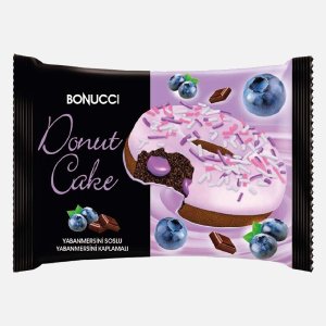 Пирожное Бонуччи Донат бисквитное с начинкой голубика 40г