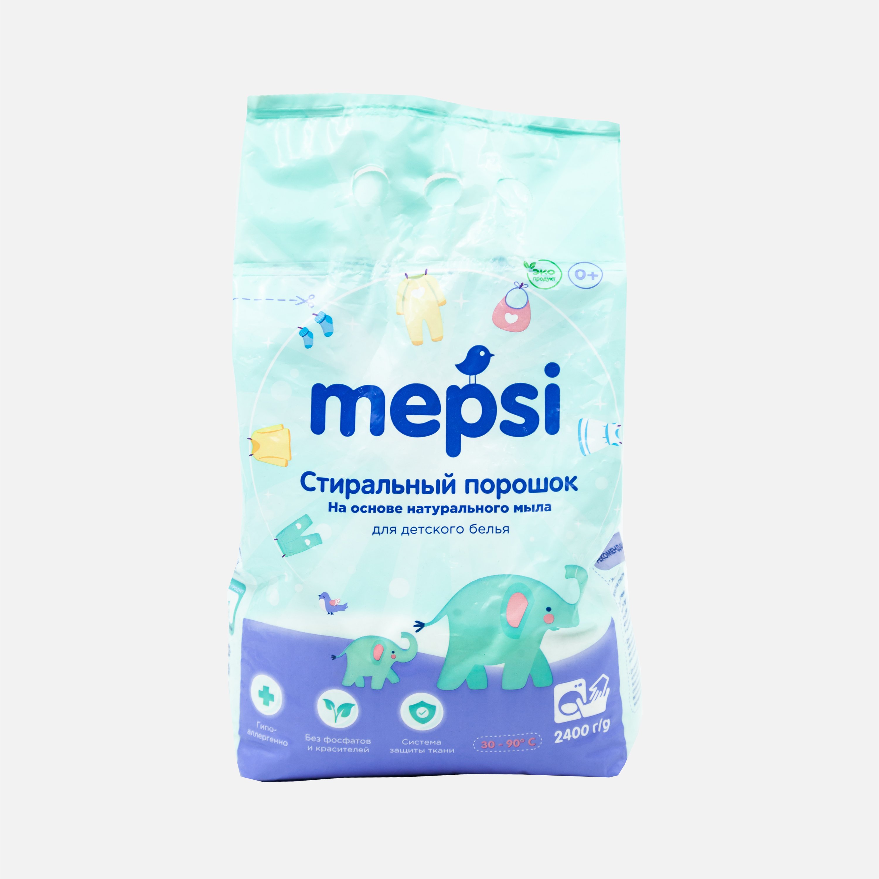 Порошок Мепси д/стирки детского белья гипоаллергенный пл/уп 2,4кг Порошок Мепси д/стирки детского белья гипоаллергенный пл/уп 2,4кг