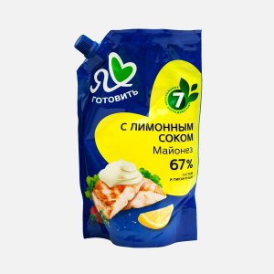 Майонез Я люблю готовить с лимонным соком 67% дой/пак 390мл