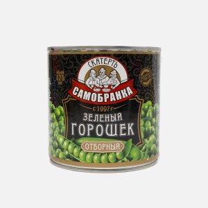 Горошек Скатерть-самобранка зеленый ж/б 420г