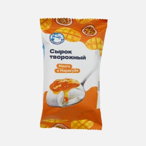 Сырок Снеговичок творожный сладкий с манго и маракуйя 9% 90г