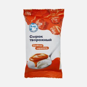 Сырок Снеговичок творожный сладкий с солёной карамелью 9% 90г