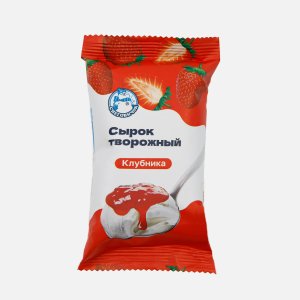 Сырок Снеговичок творожный сладкий с клубникой 9% 90г