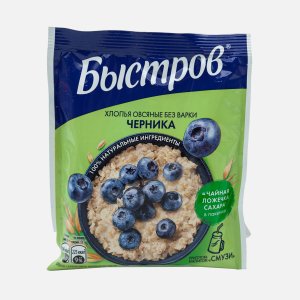 Хлопья Быстров овсяные Черника без варки 40г