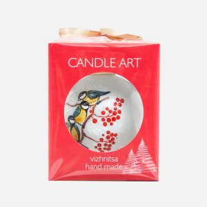 Шарик Эвис с подвесом ручн роспись Фауна/насекомые100мм стекло 9,5*9,5