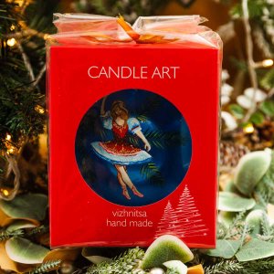 Шарик Эвис подвес ручн роспись Мари 120мм стекло 12*12см