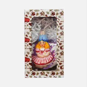 Украшение елочное Эвис Дюймовочка стекло 9см