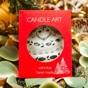 Украшение елочное Эвис Змея на шаре стекло 8см