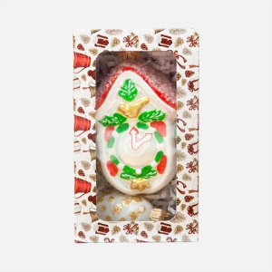 Украшение елочное Эвис Часики с кукушкой стекло 10см