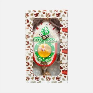 Украшение елочное Эвис Часики с кукушкой стекло 10см