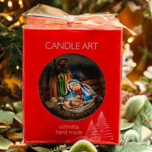 Шарик Эвис подвес ручн роспись Библейские сюжеты стекло 12*12см