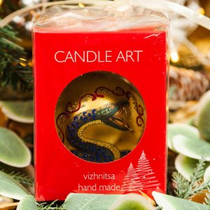 Шарик Эвис Символ года 80мм стекло 8*8см