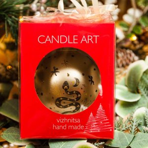 Шарик Эвис Символ года 100мм стекло 9,5*9,5см