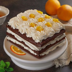 Торт Шоколадно-апельсиновый нарезной вес