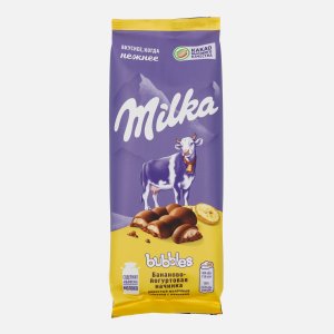 Шоколад Милка Баблс молочный пористый с банан-йогурт нач 87г
