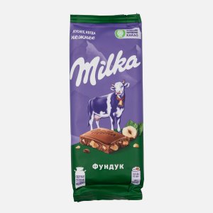 Шоколад Милка молочный с дроб фундуком 80г